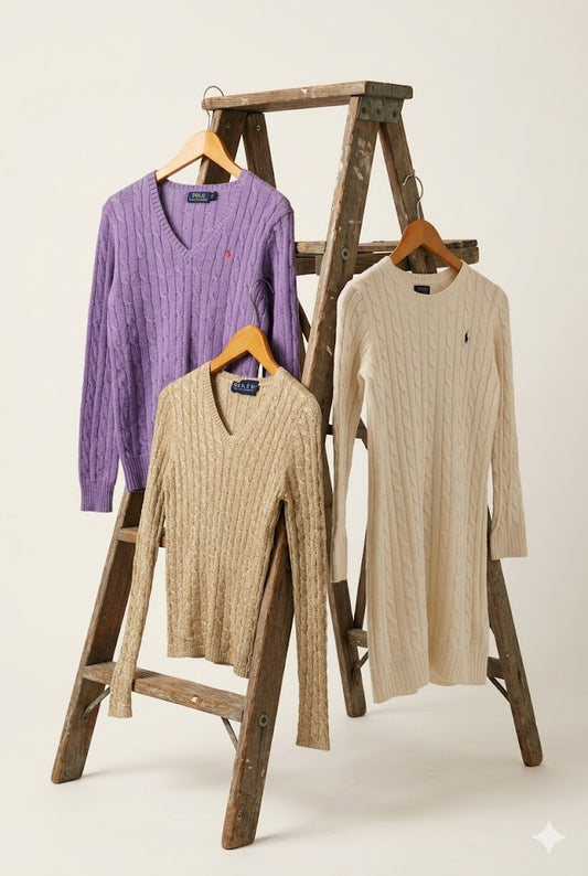 Ralph Lauren Cable Cotton Knit Sweater x3点