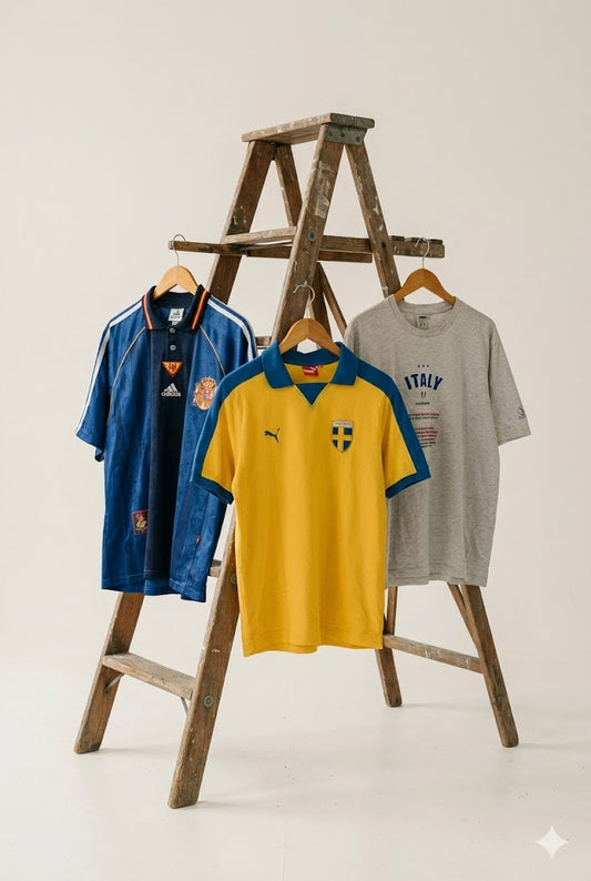 Vintage European Football National Team Game Shirt x3点