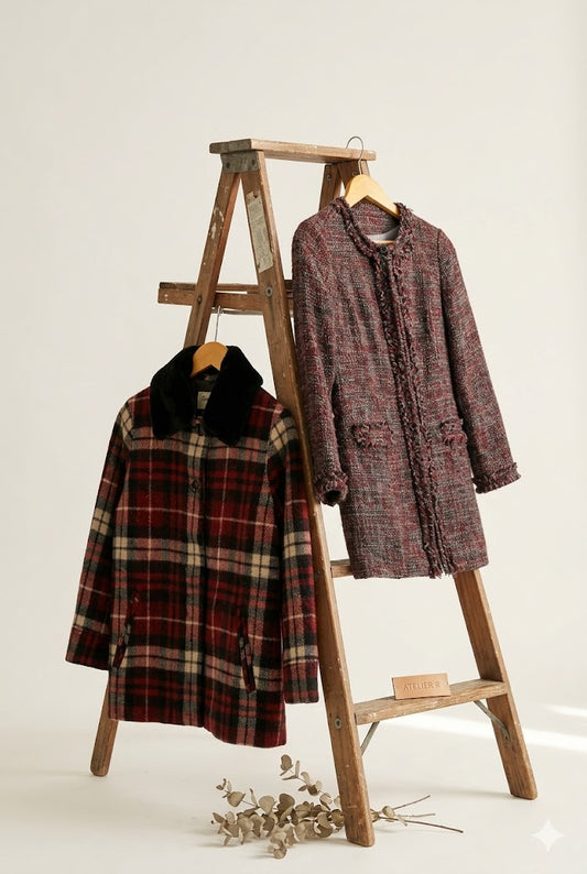 LANDSEND & Eddie Bauer Women's Tweed & Check Jacket x2点