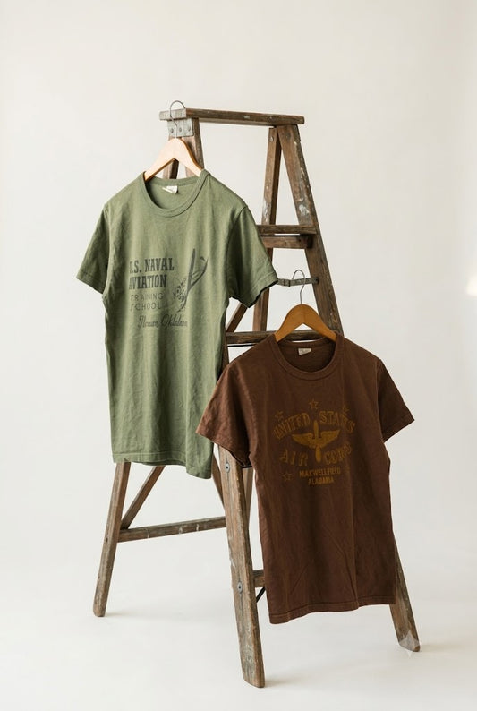 Made In USA BUZZ RICKSON Printe Short Sleeve T-Shirt x2点