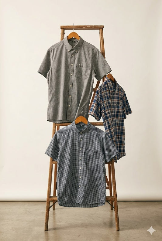 mont-bell Check Short Sleeve Shirt x3点