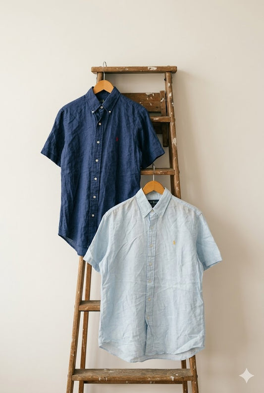 Ralph Lauren Linen 100% Short Sleeve Shirt x2点