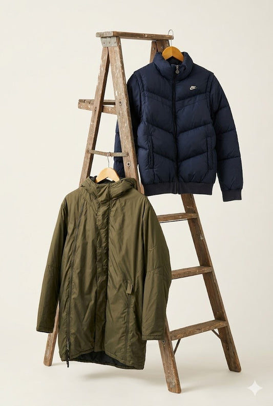 00's NIKE Y2K Style Tech Down Jacket x2点