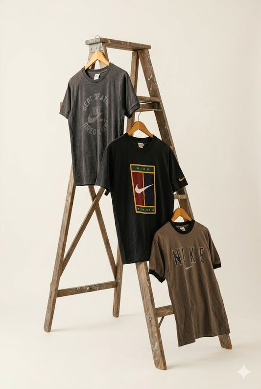 00's NIKE Y2K Style Print T-Shirt x3点