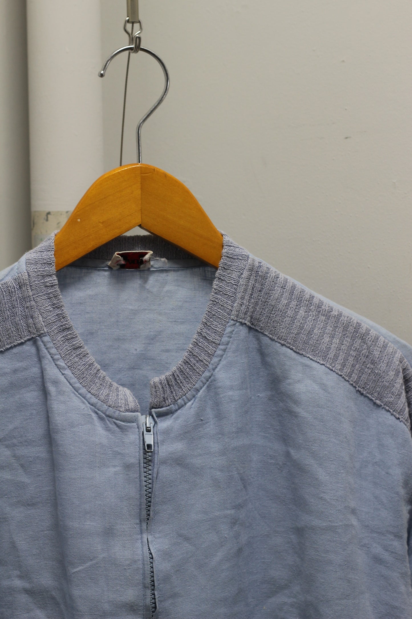 Men's Vintage Silk & Linen MA-1 Style Zip Jacket x2点