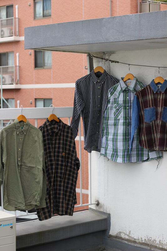 90's 00's New vintage check shirt x5点