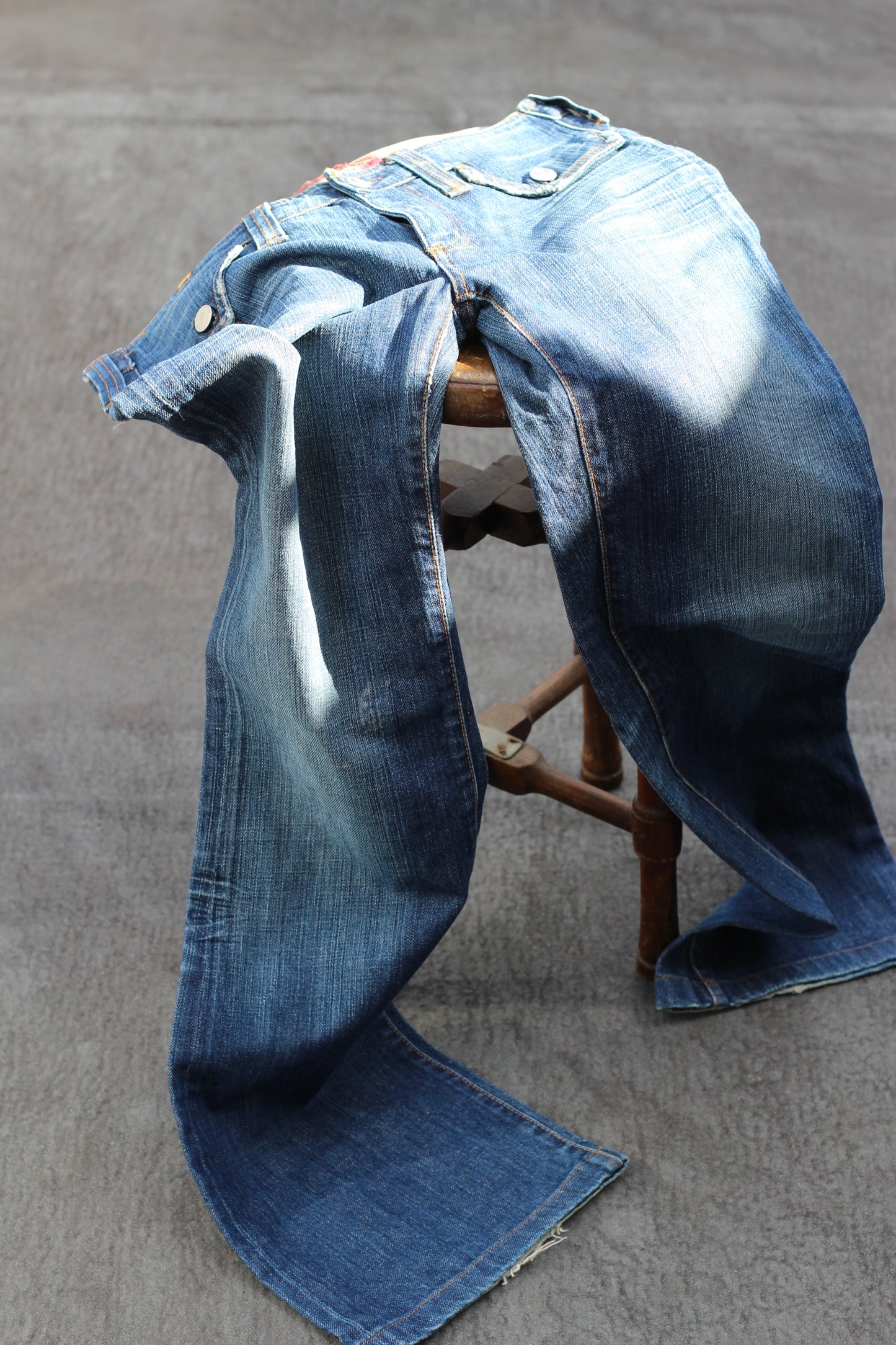 Women's Y2K Style Flared Denim Pants x4点