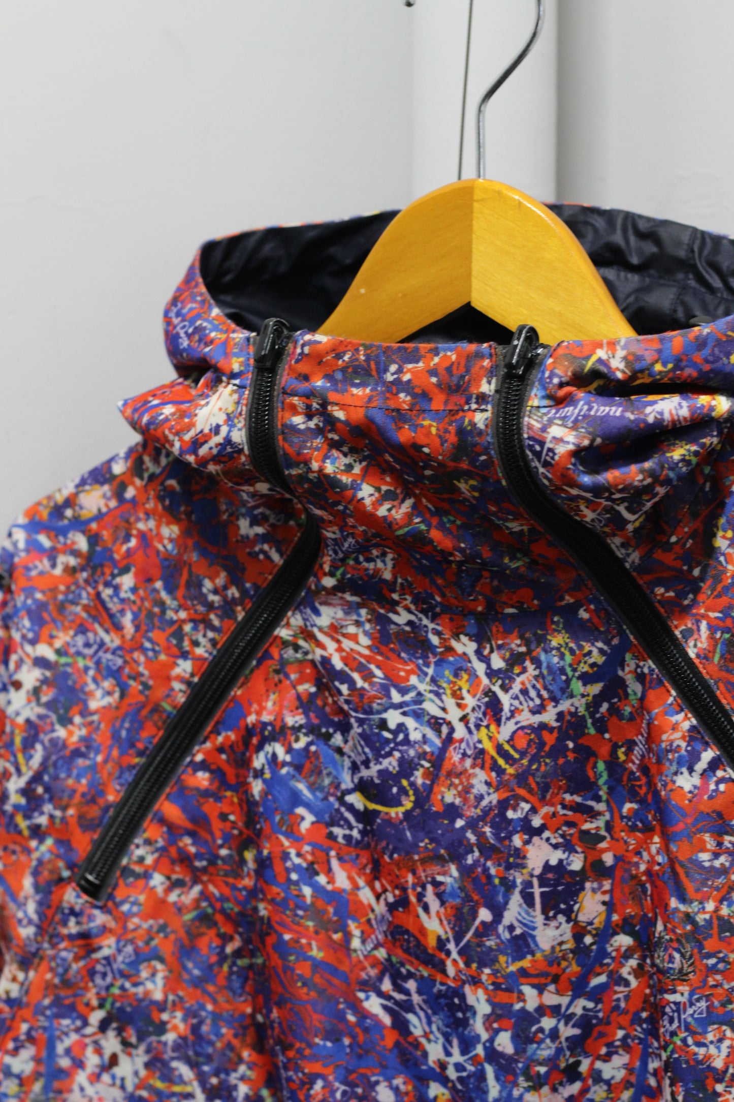 Men's Brand & Vintage Psychedelic Print Anorak Hoodie x2点