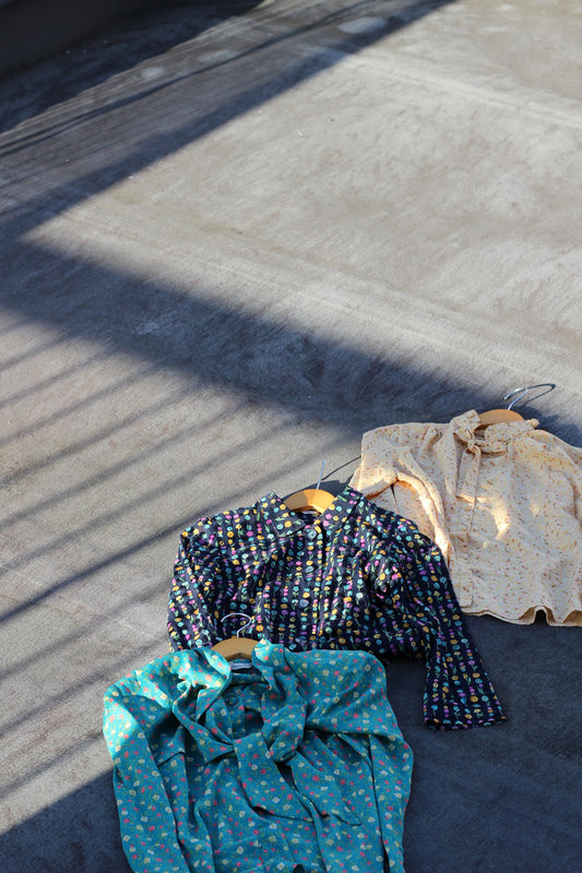 Flower Design Long Sleeve Blouse x10点