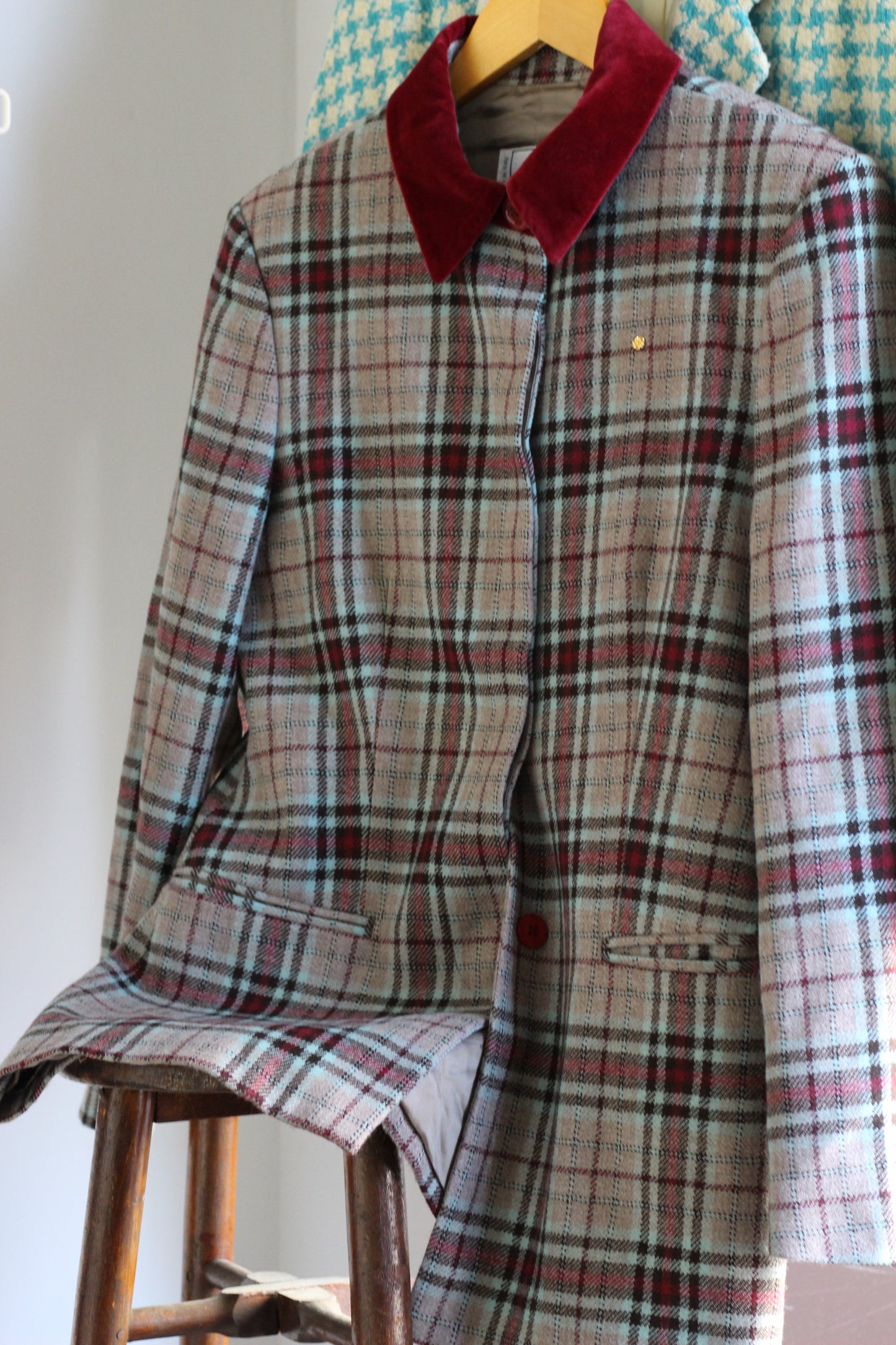 Women's Made In Italy Vintage Check Tailored Jacket x3点