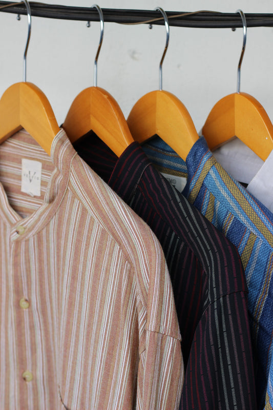 Men's open stand collar shirt x5点
