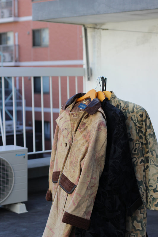 Women's Vintage Design Leather Coat x3点