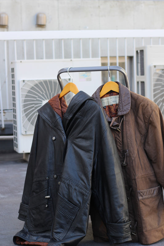 Women's Vintage Leather Coat x2点