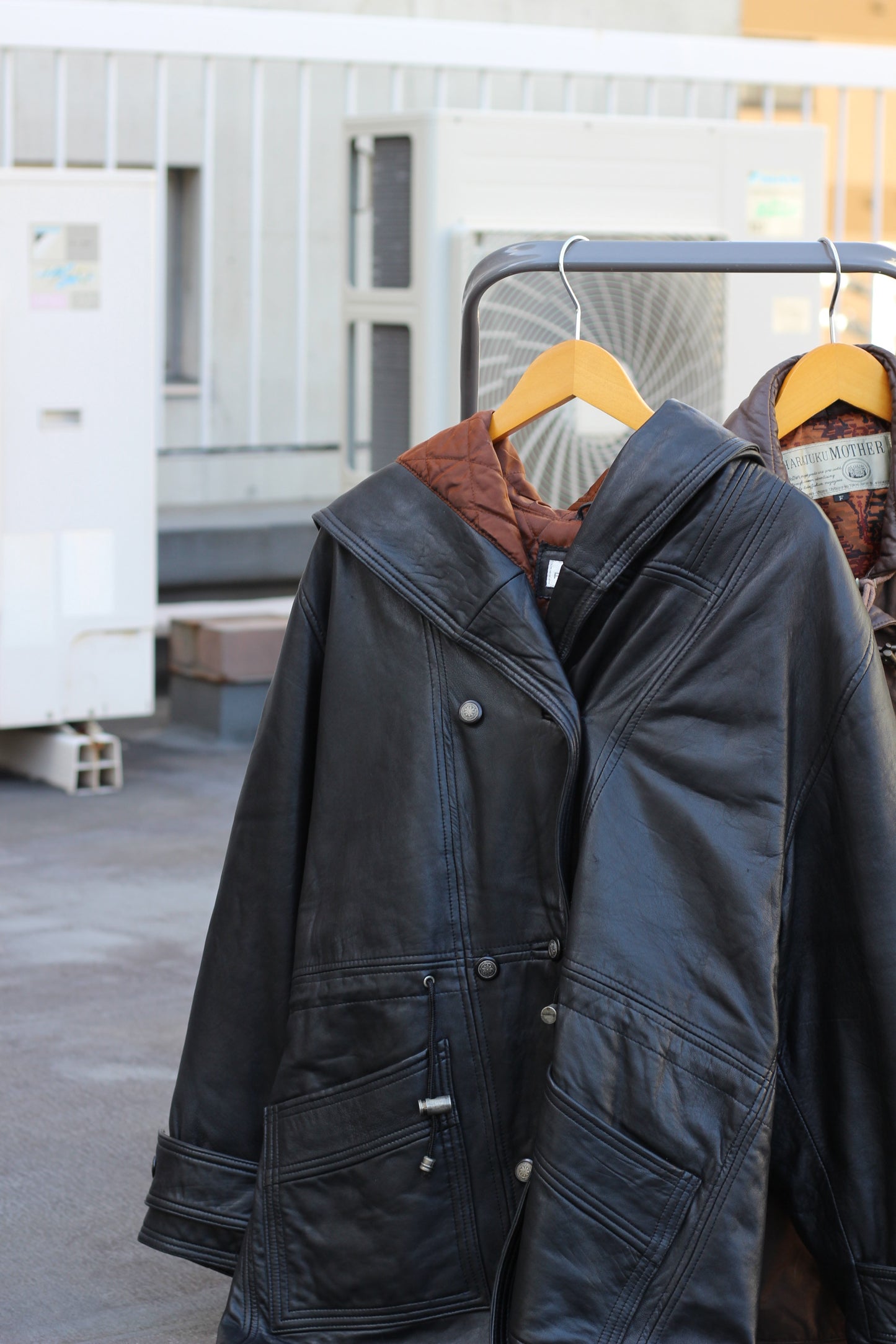 Women's Vintage Leather Coat x2点