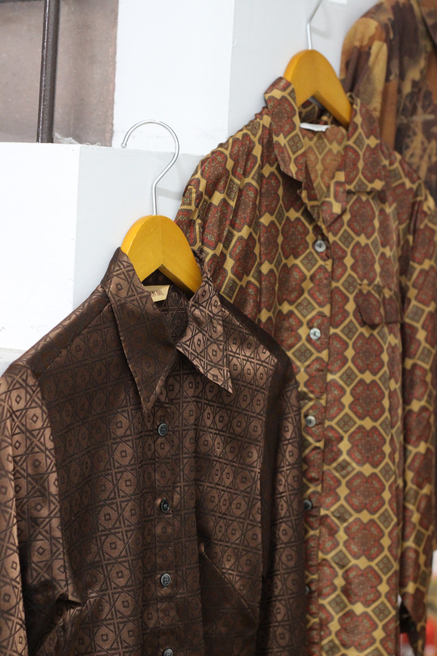 Vintage Brown Design Long Sleeve Blouse x4点
