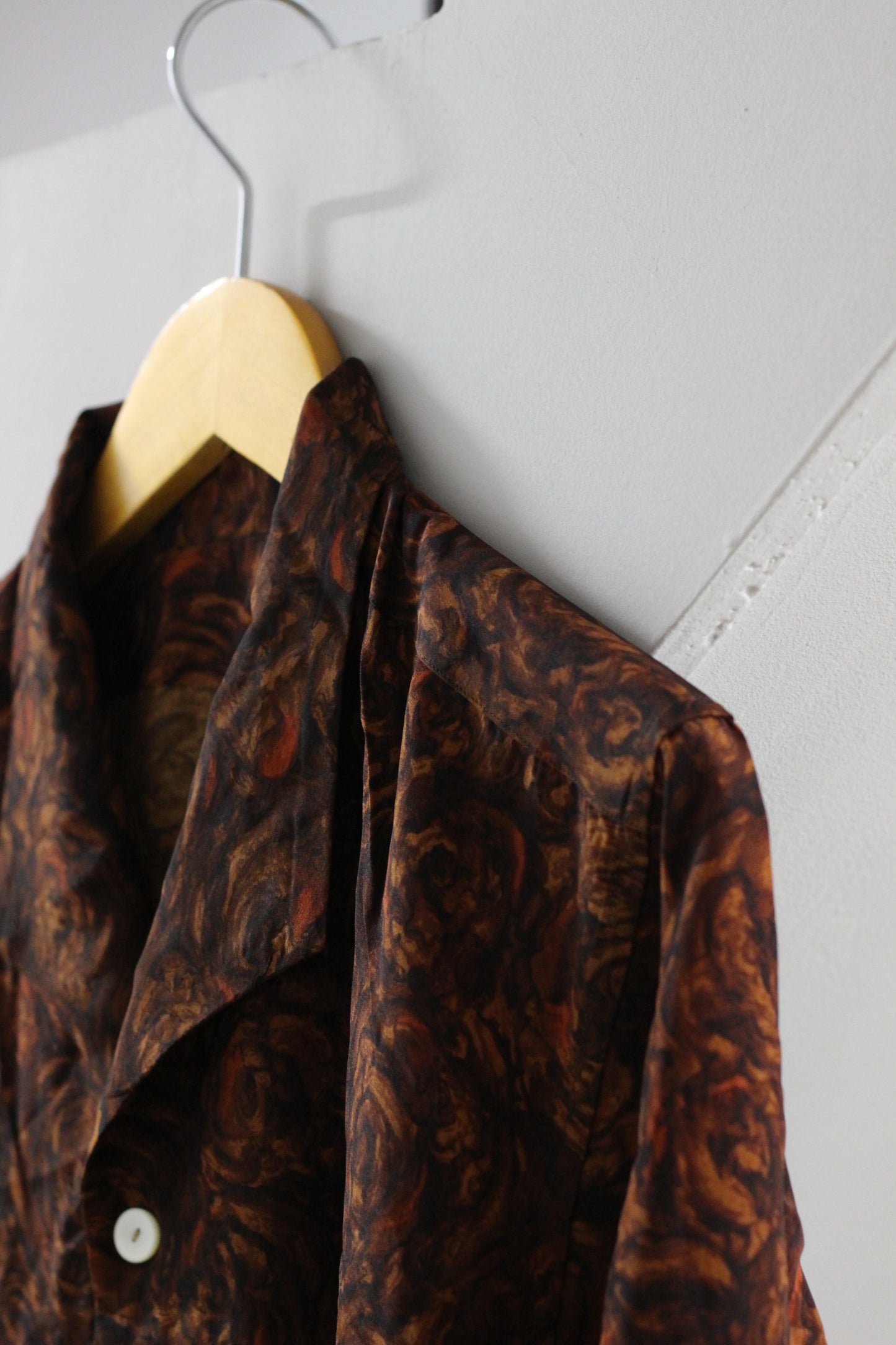 Vintage Brown Design Long Sleeve Blouse x4点