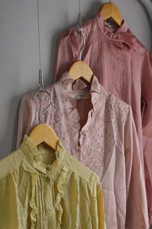 Vintage Design Long Sleeve Blouse x5点