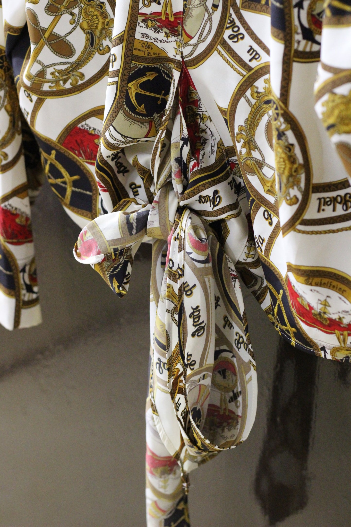 Vintage Chain Design Long Sleeve Blouse x3点