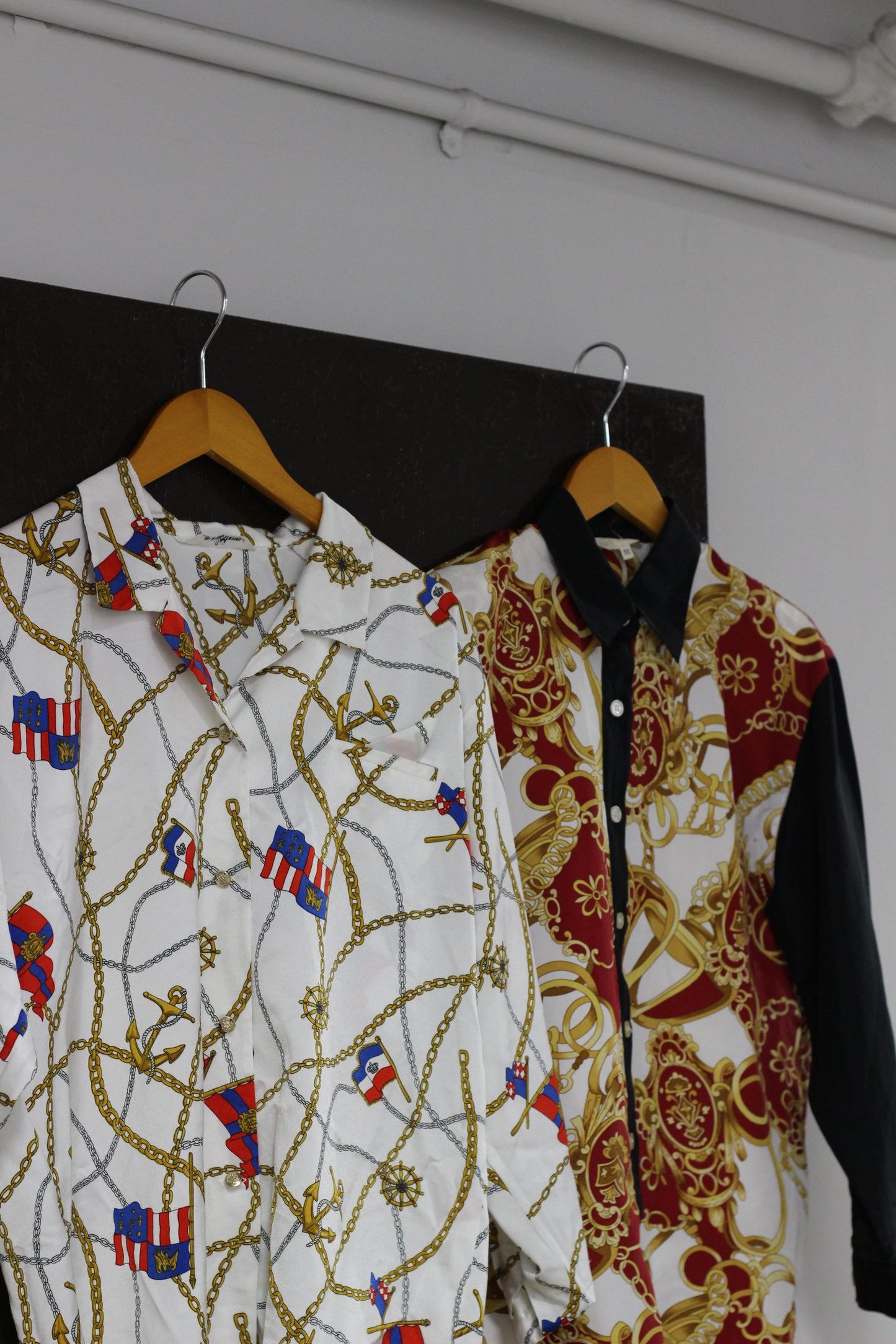 Vintage Chain Design Long Sleeve Blouse x3点