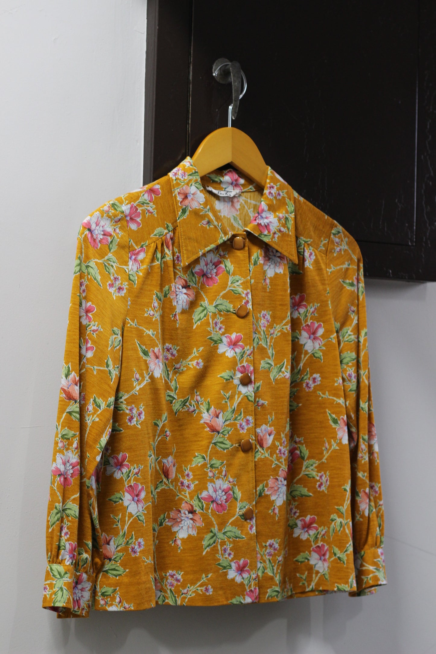 Vintage Retro Flower Long Sleeve Blouse x3点