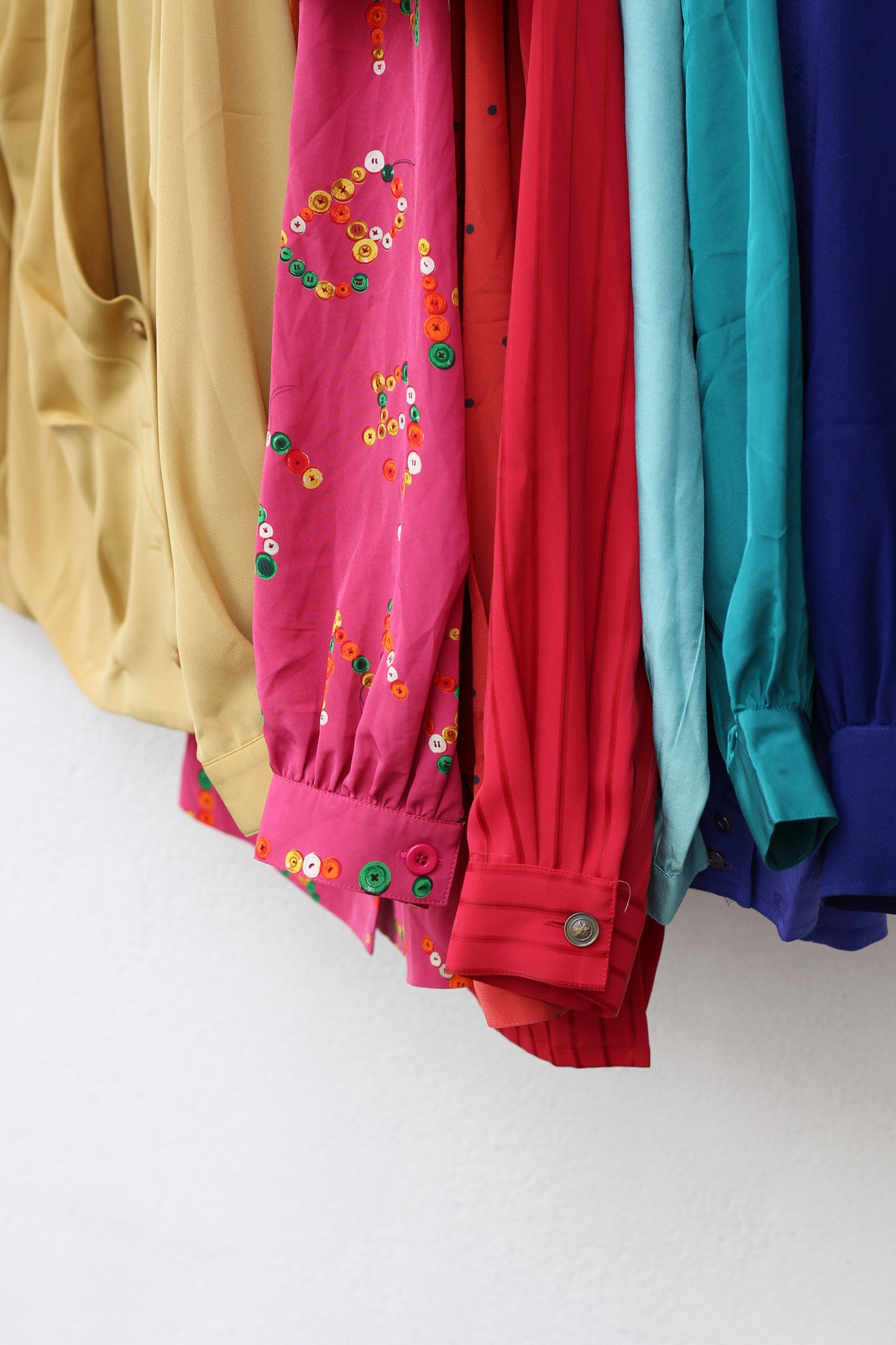 Vintage Vivid Color Long Sleeve Shirt x10点