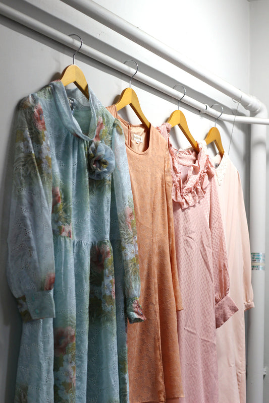 Vintage Girly Design Long Sleeve One-Piece x4点