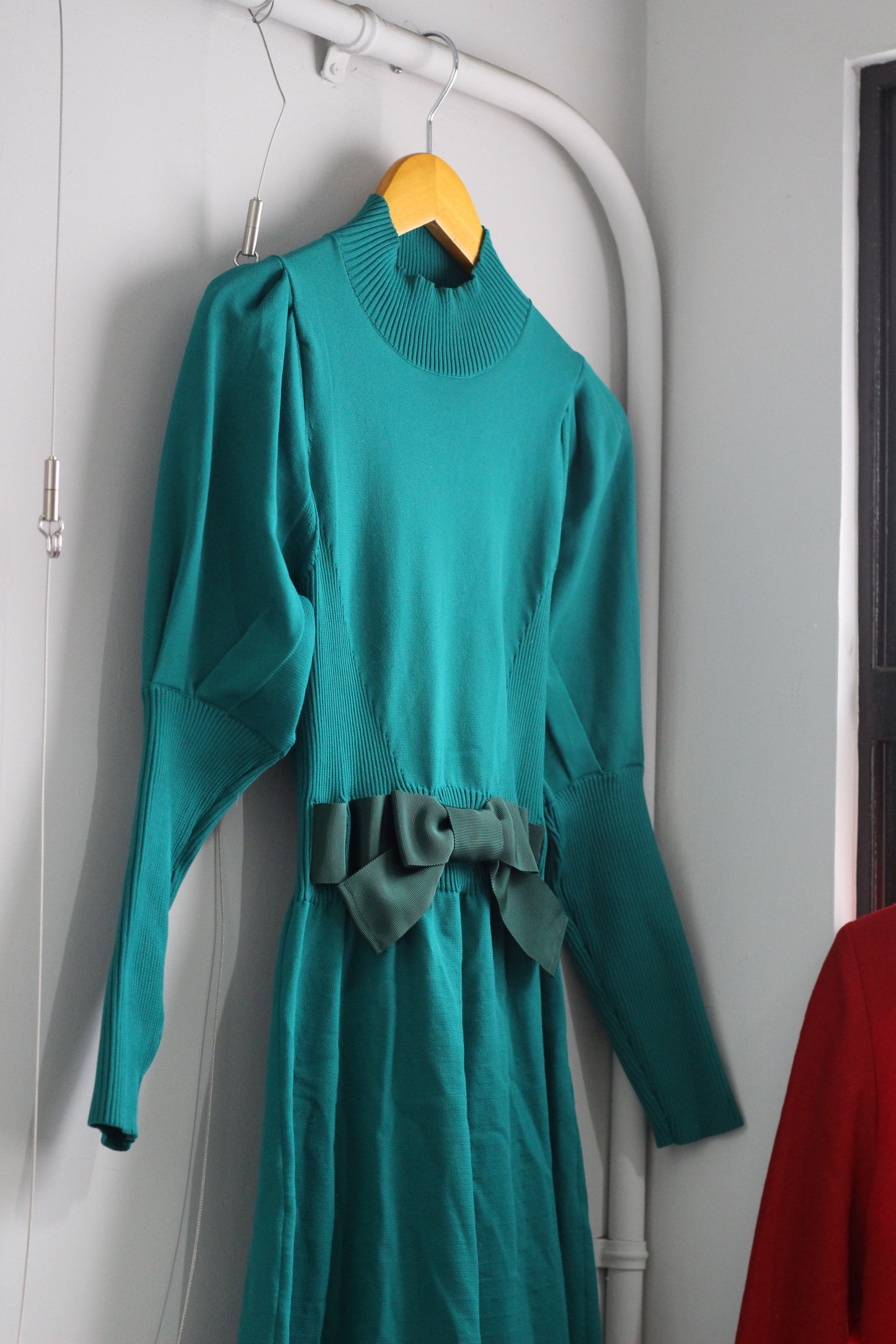 Vintage Retro Color Long Sleeve One-Piece x3点