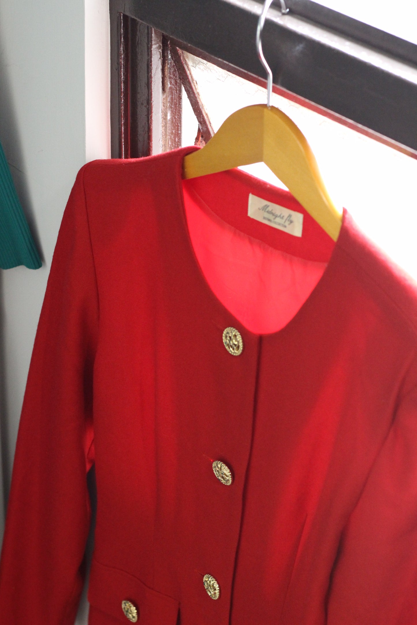 Vintage Retro Color Long Sleeve One-Piece x3点