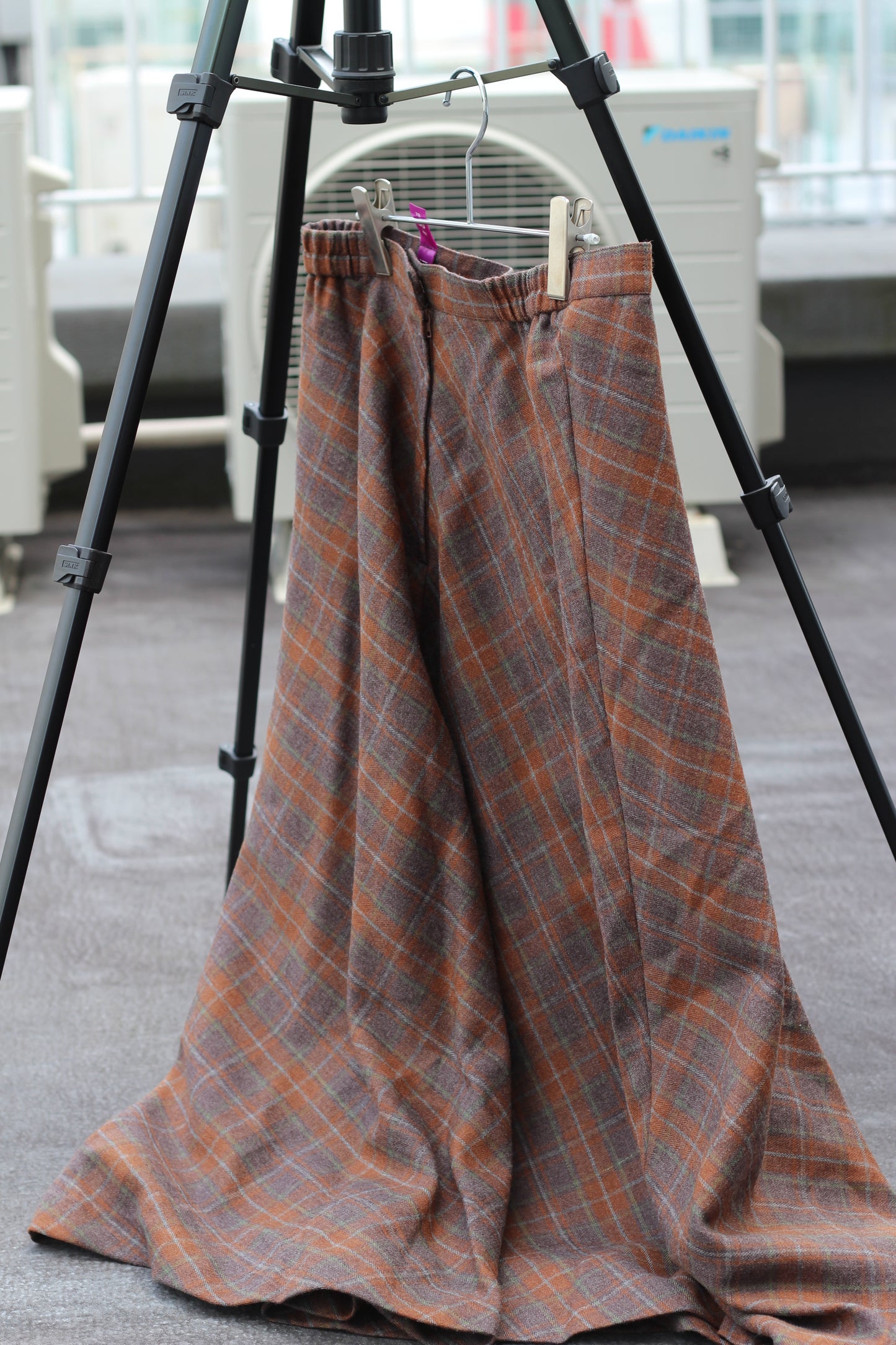 Vintage Checked Long Skirt x6点