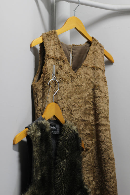 Vintage Fur Vest & One-Piece x2点