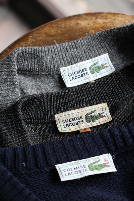 70-80's Made In France & 90's CHEMISE Lacoste Vest x3点