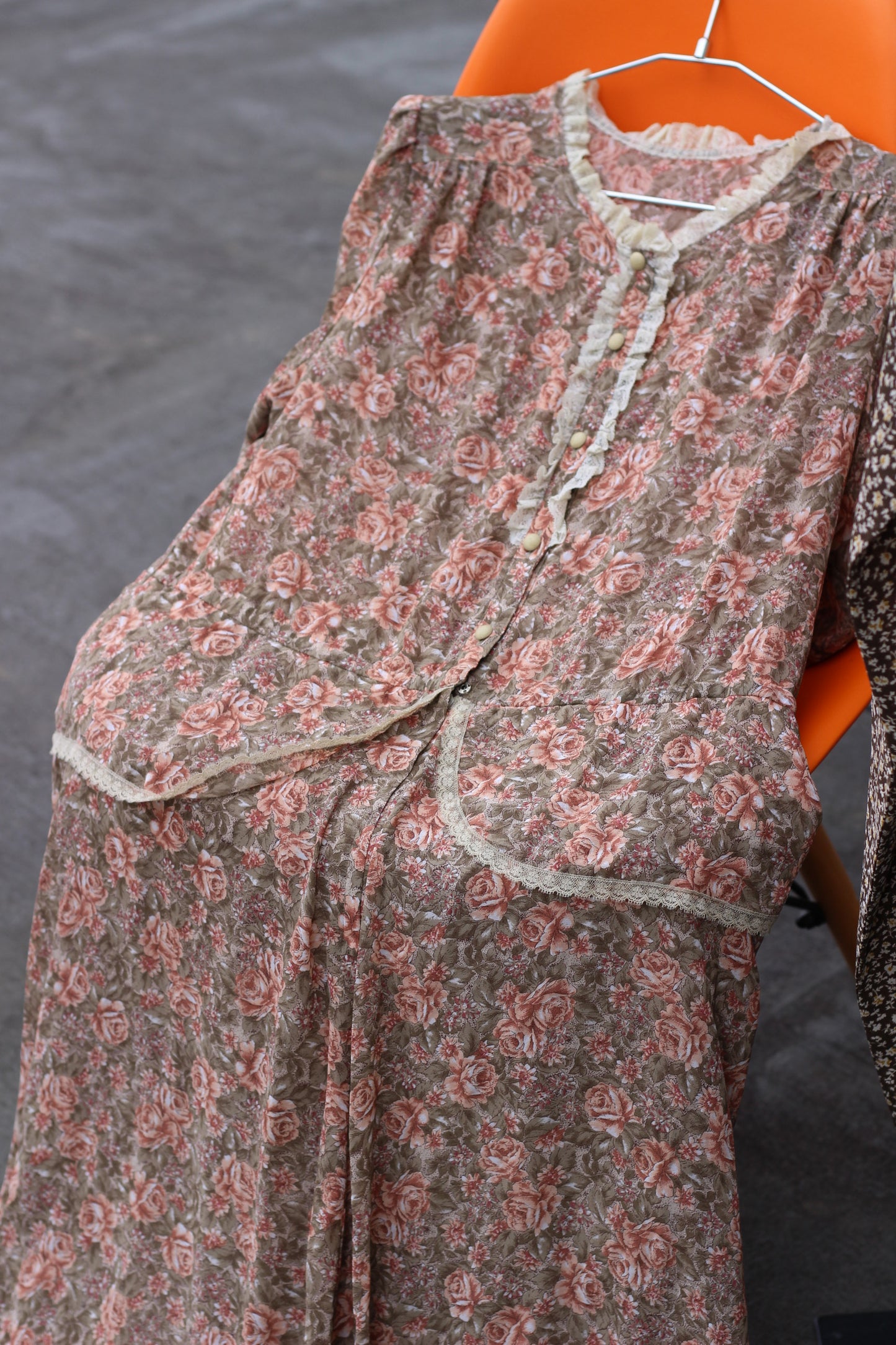 Vintage Design Floral Short Sleeve One-Piece x10点
