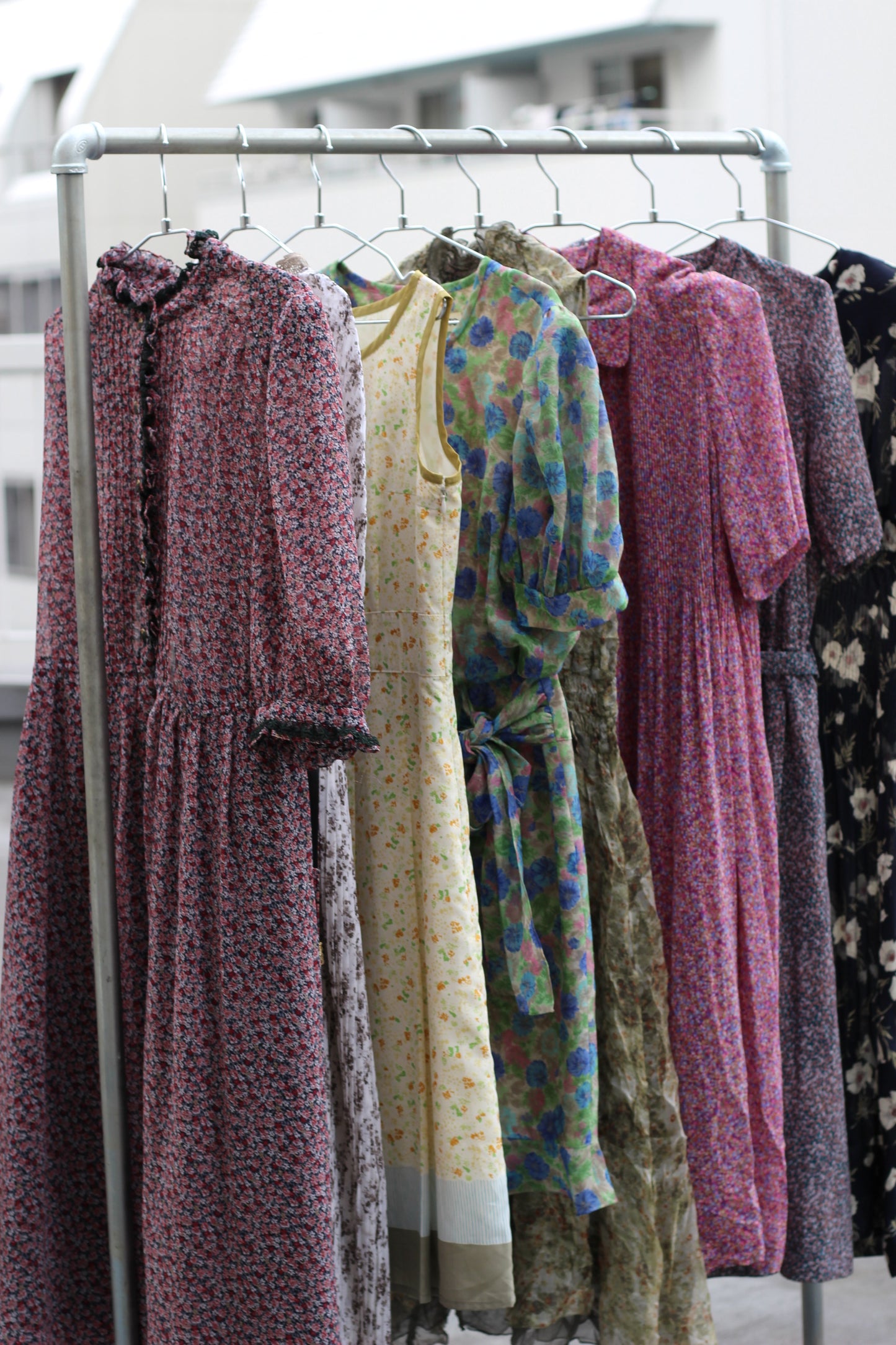 Vintage Design Floral Short Sleeve One-Piece x10点