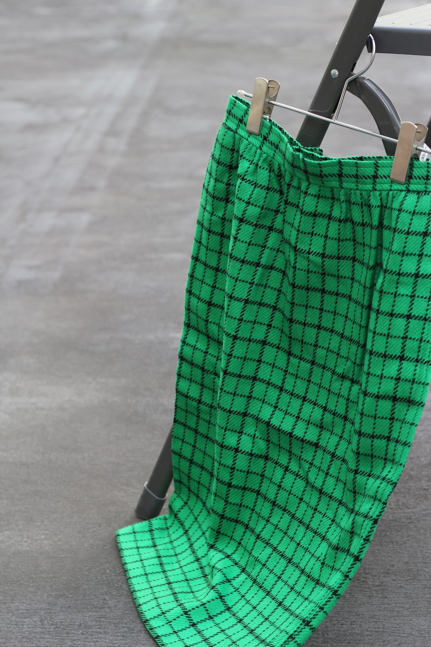 Vintage Green Checked Skirt x3点