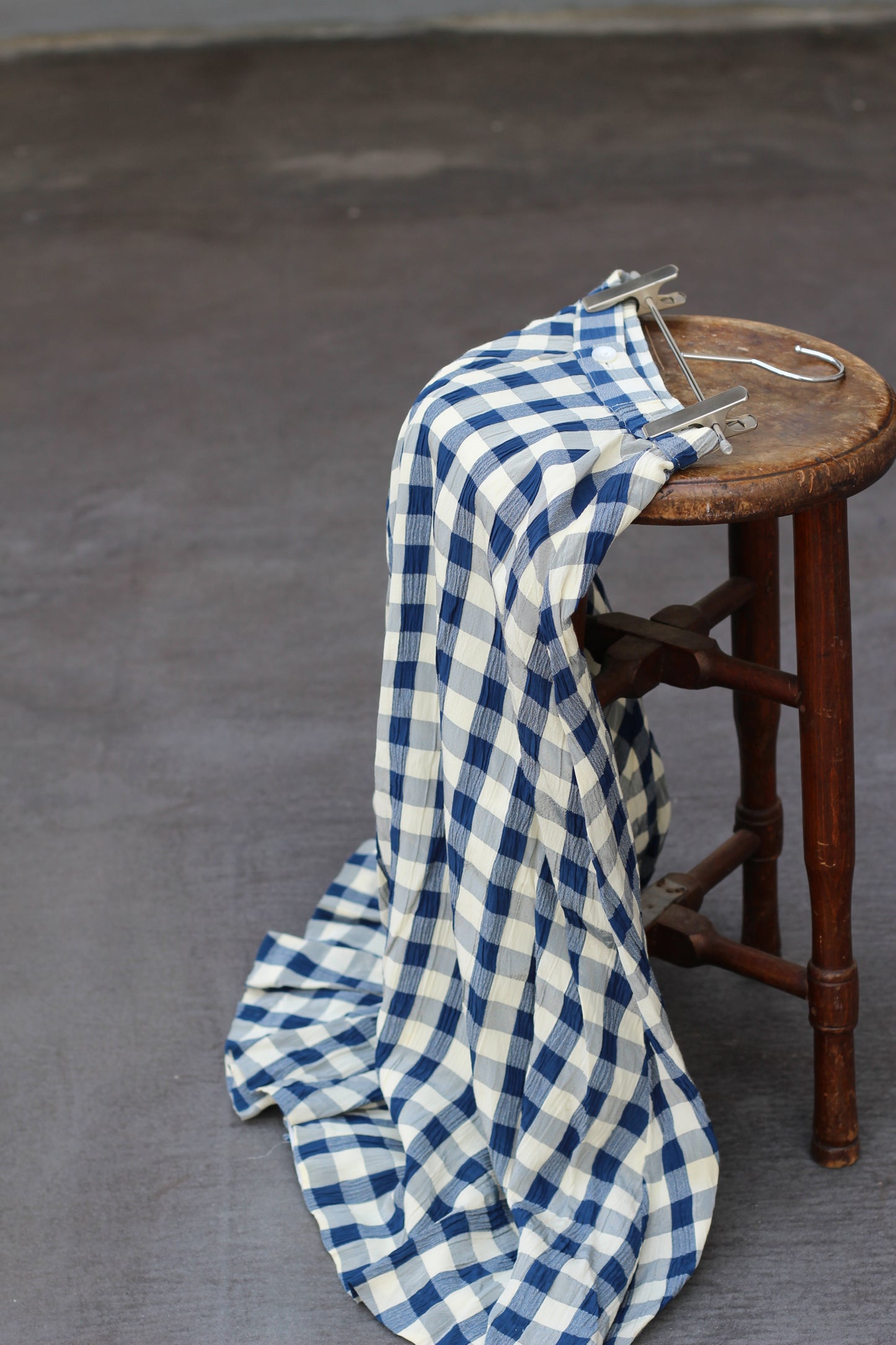 Vintage Blue Check Skirt x3点