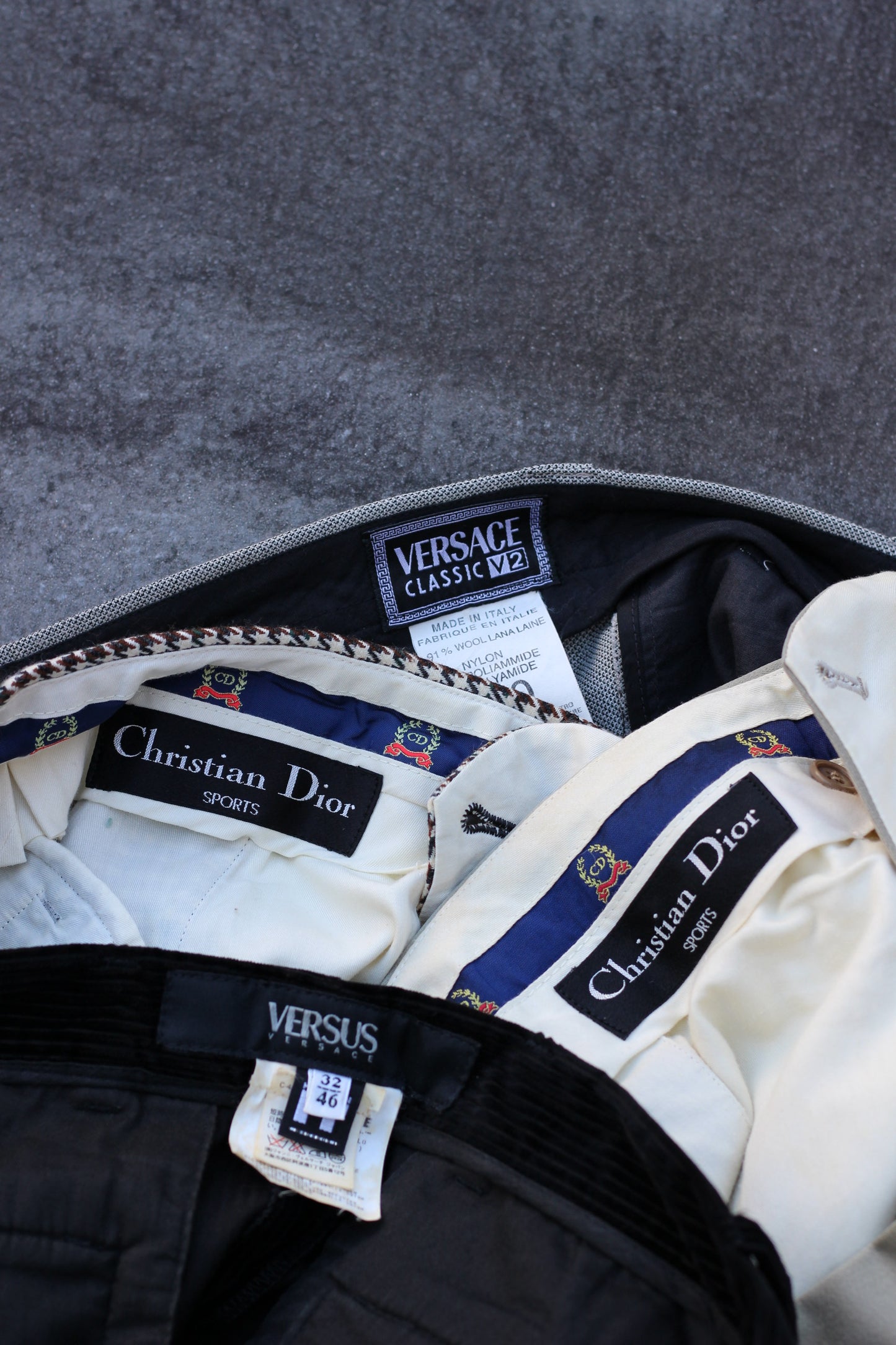Men's Christian Dior & VERSACE slacks x4点