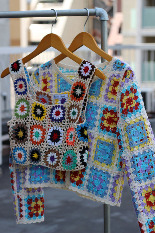 Women's Cable Design Mesh Knit x2点