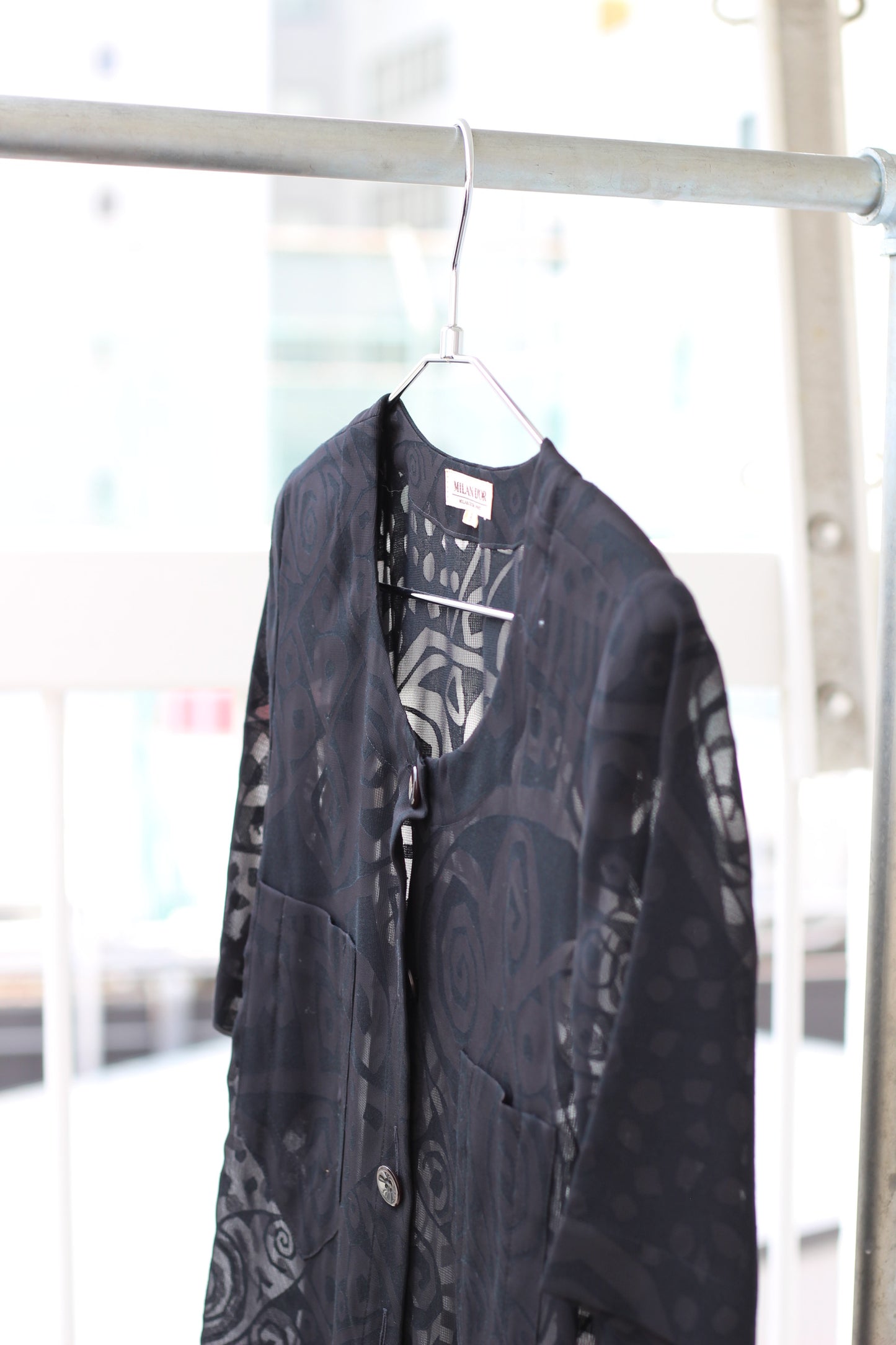 Vintage Black Design Short Sleeve Blouse x8点