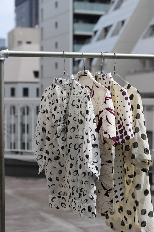 Vintage White Design Short Sleeve Blouse x8点