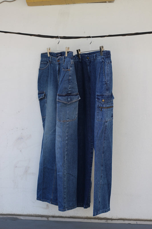 Men's Denim Cargo Pants x2点