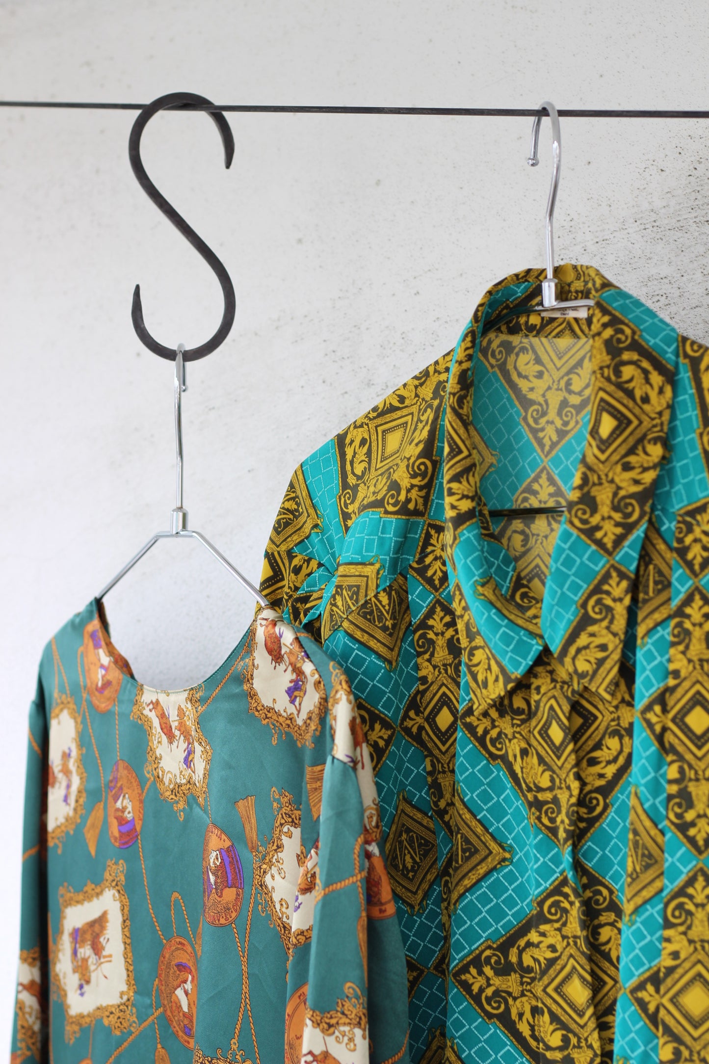 Vintage Green Design Long Sleeve Blouse x7点