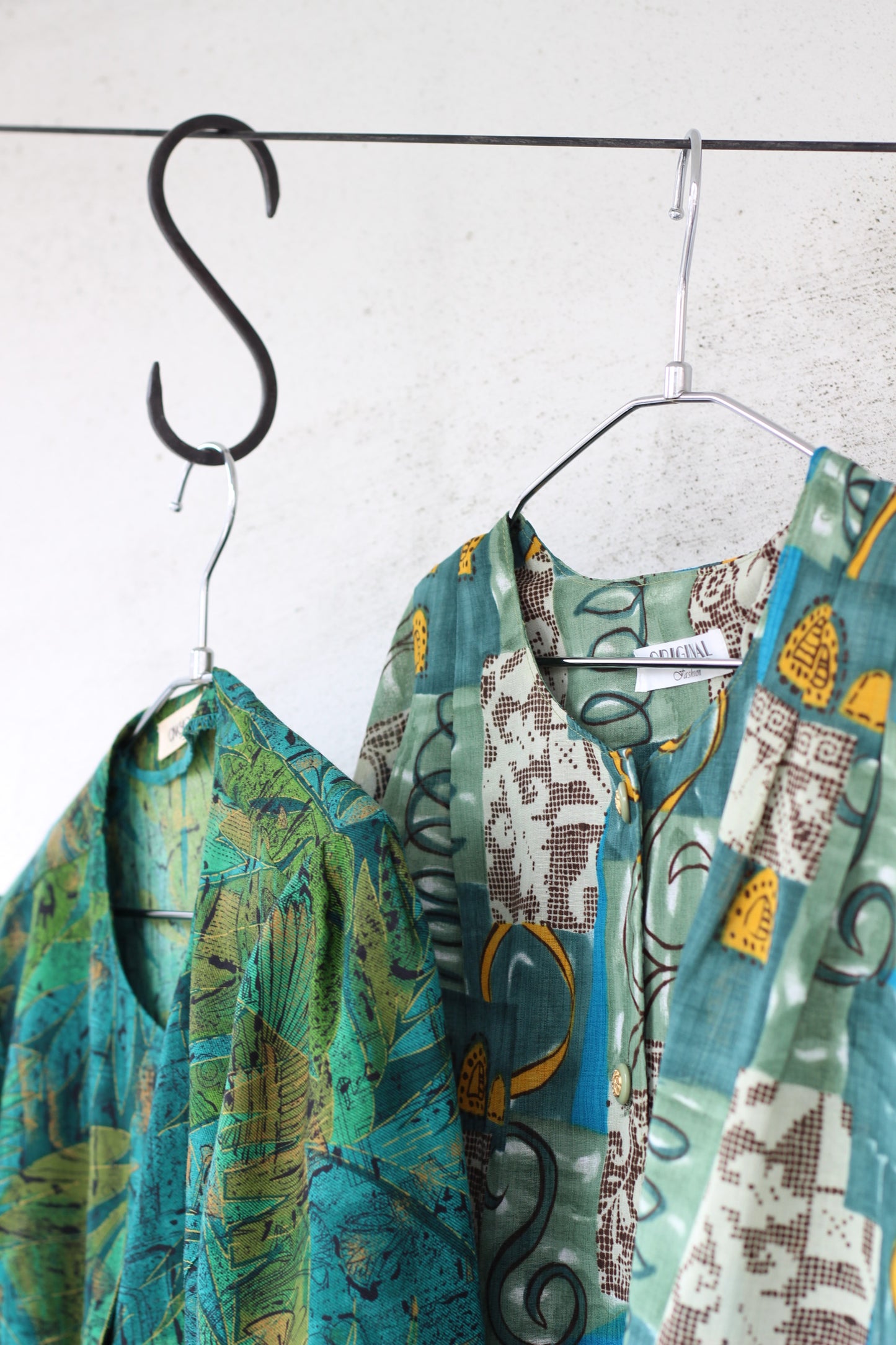 Vintage Green Design Long Sleeve Blouse x7点