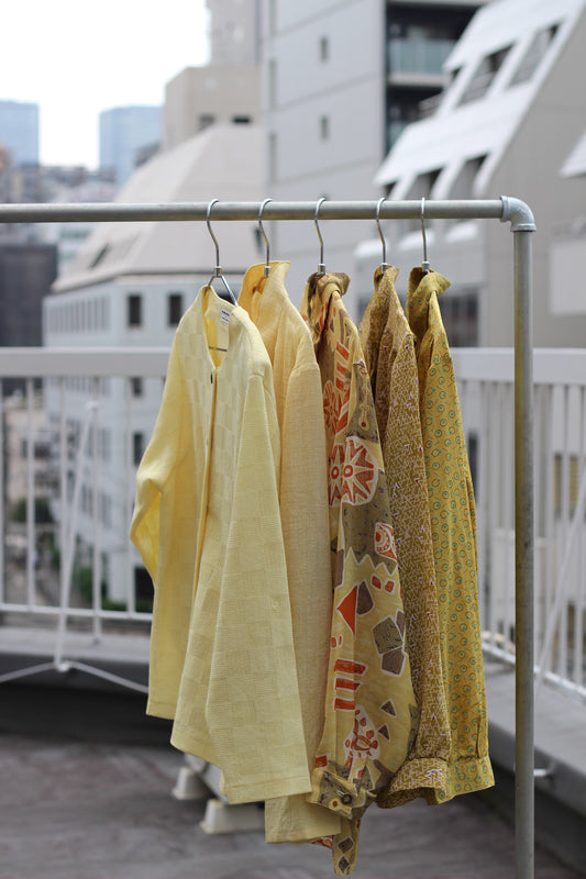 Vintage Yellow Mustard Design Long Sleeve Blouse x10点