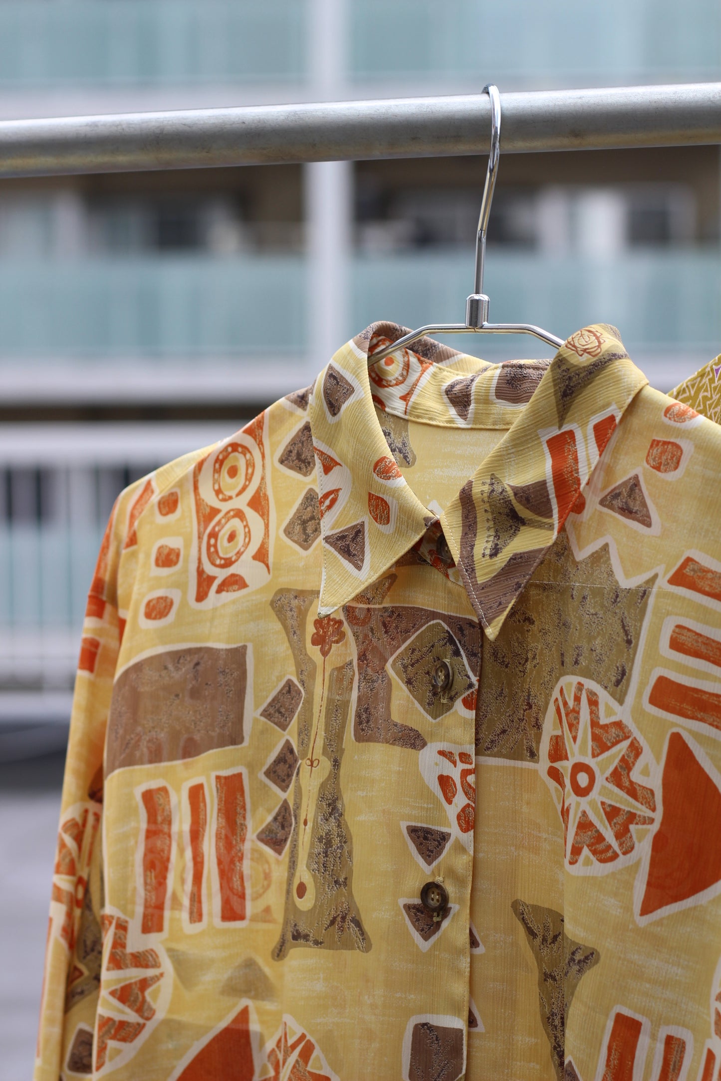 Vintage Yellow Mustard Design Long Sleeve Blouse x10点