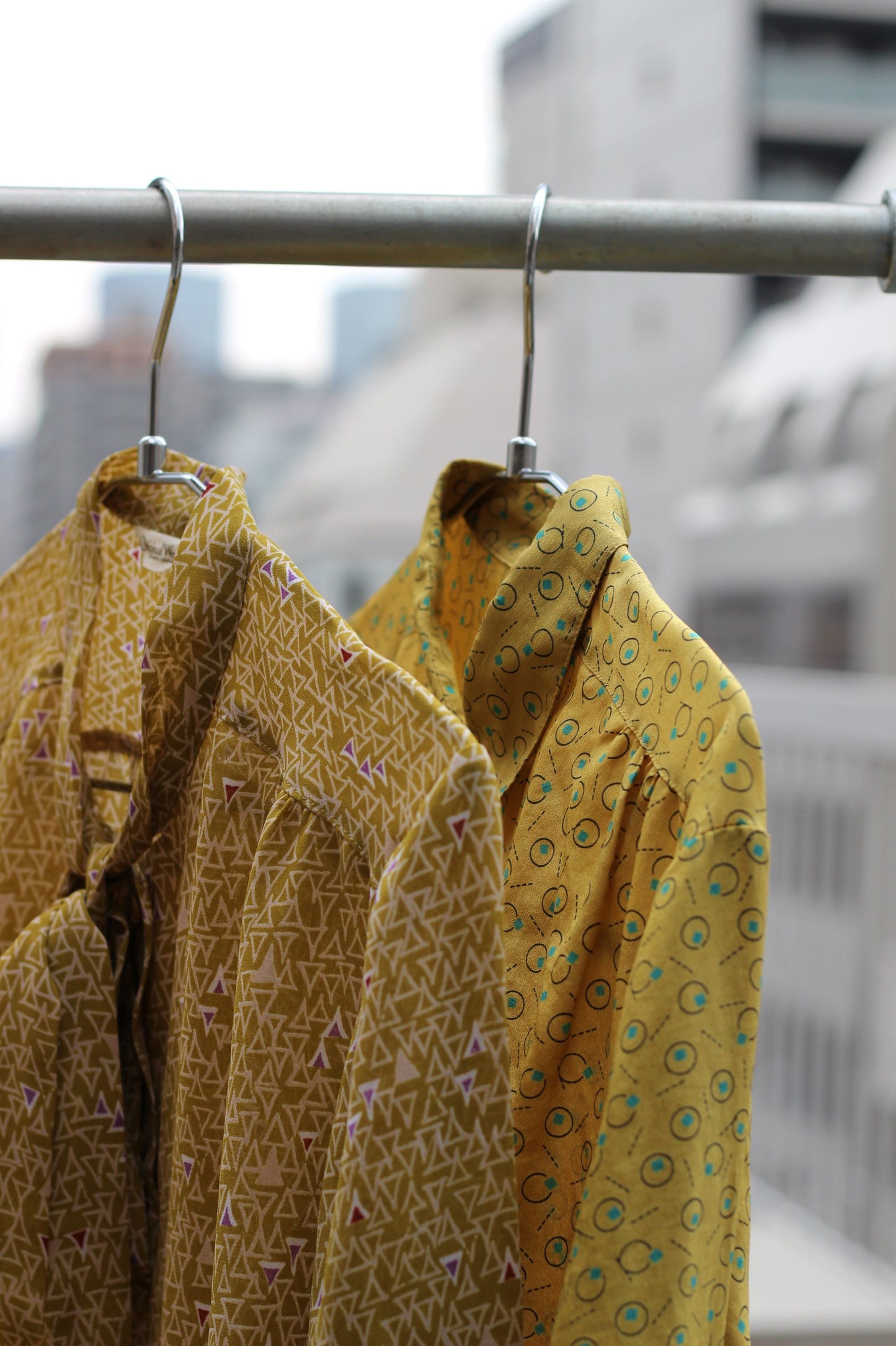 Vintage Yellow Mustard Design Long Sleeve Blouse x10点