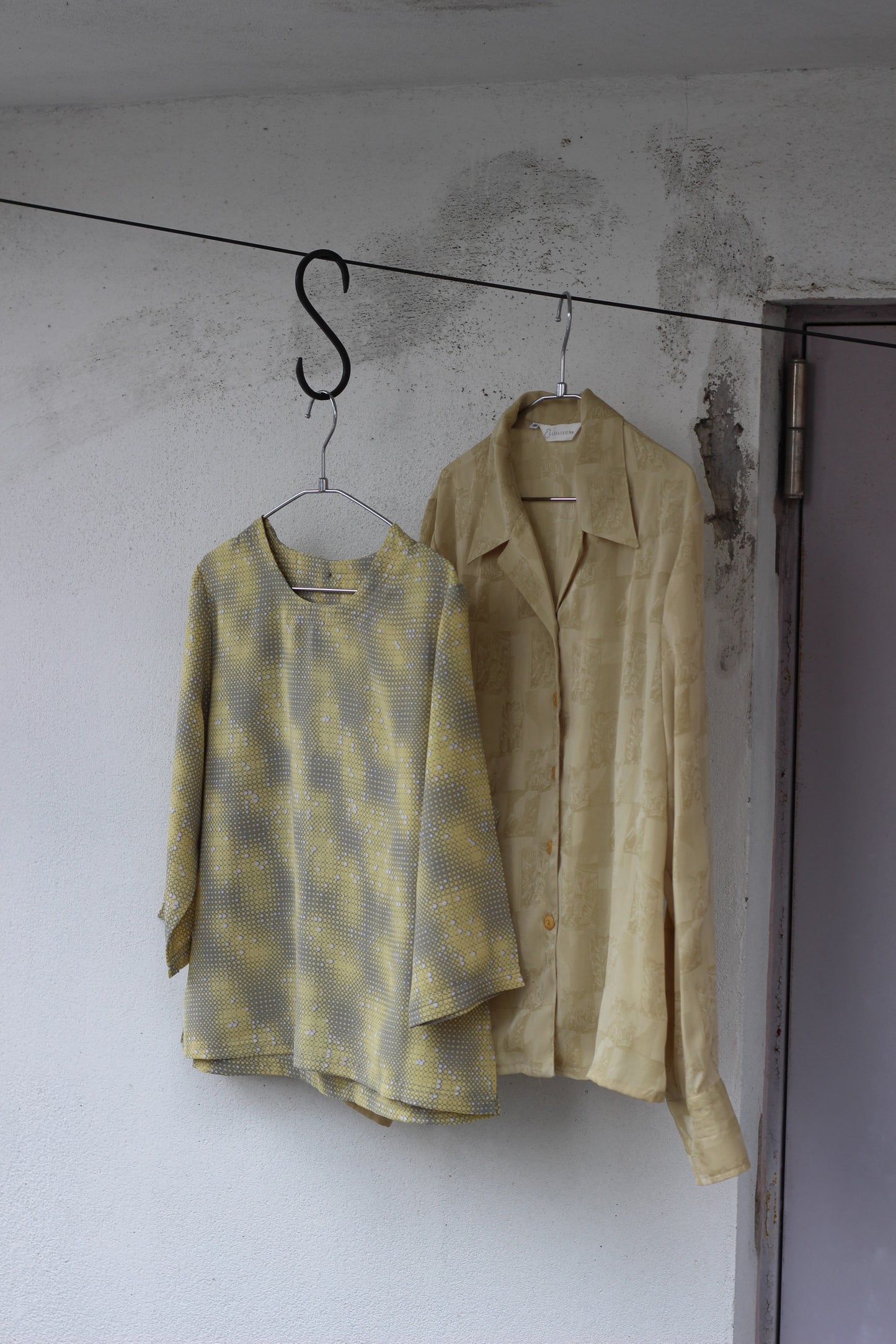 Vintage Yellow Mustard Design Long Sleeve Blouse x10点