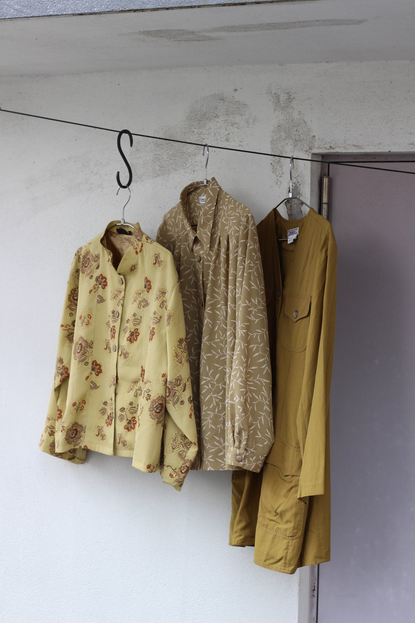 Vintage Yellow Mustard Design Long Sleeve Blouse x10点