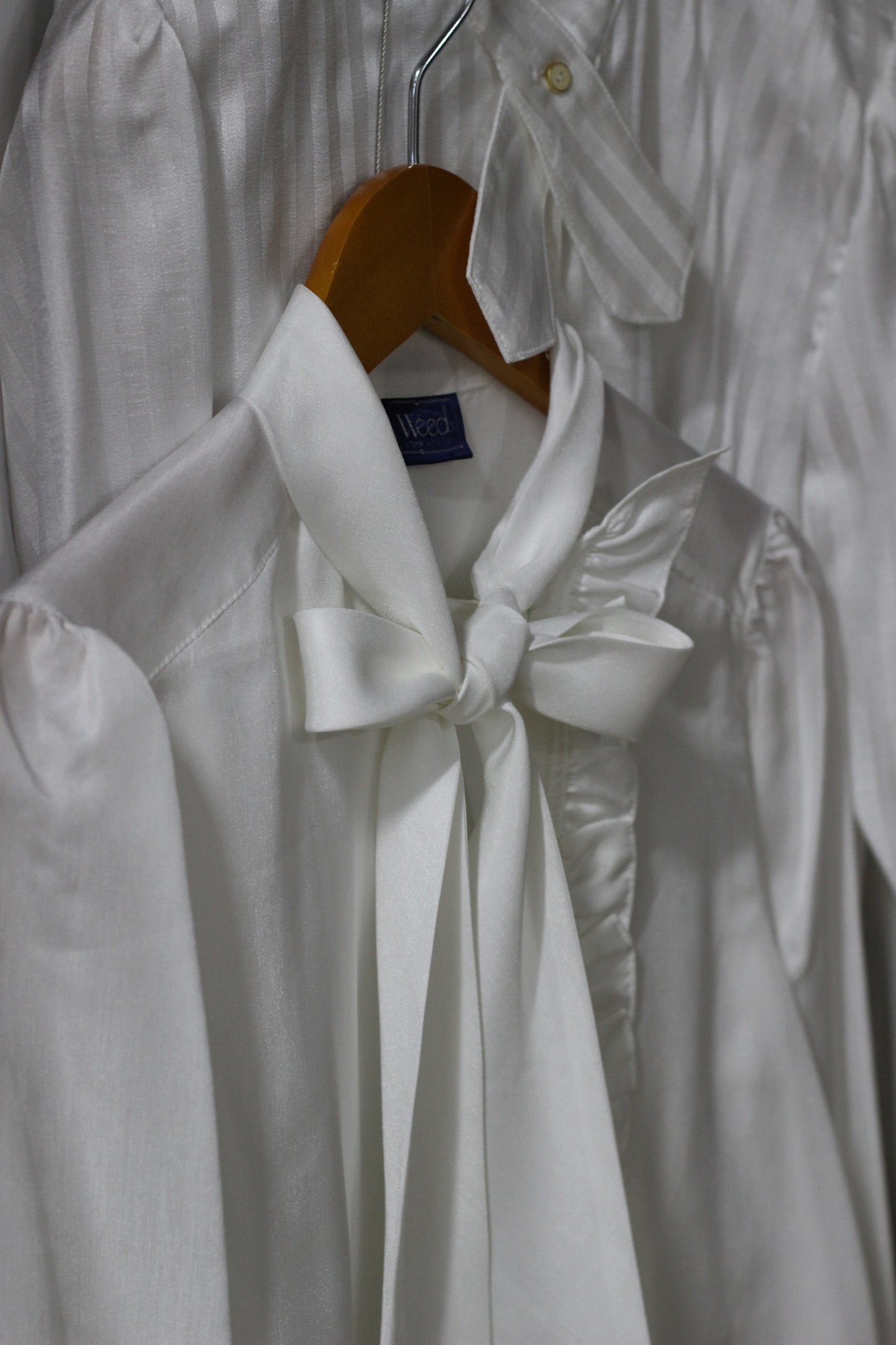 Vintage White Design Long Sleeve Blouse x4点