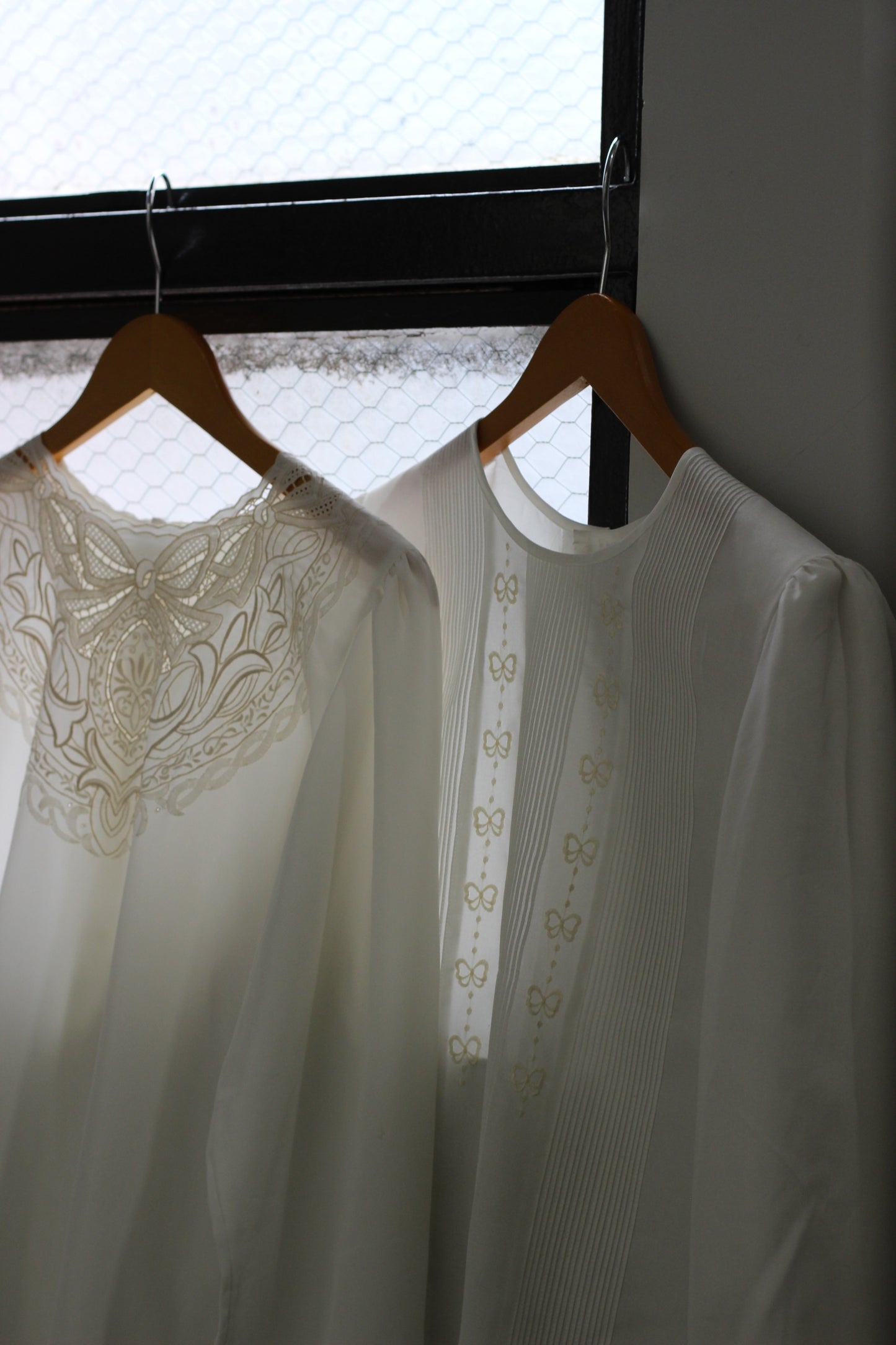 Vintage White Embroidery Long Sleeve Blouse x7点