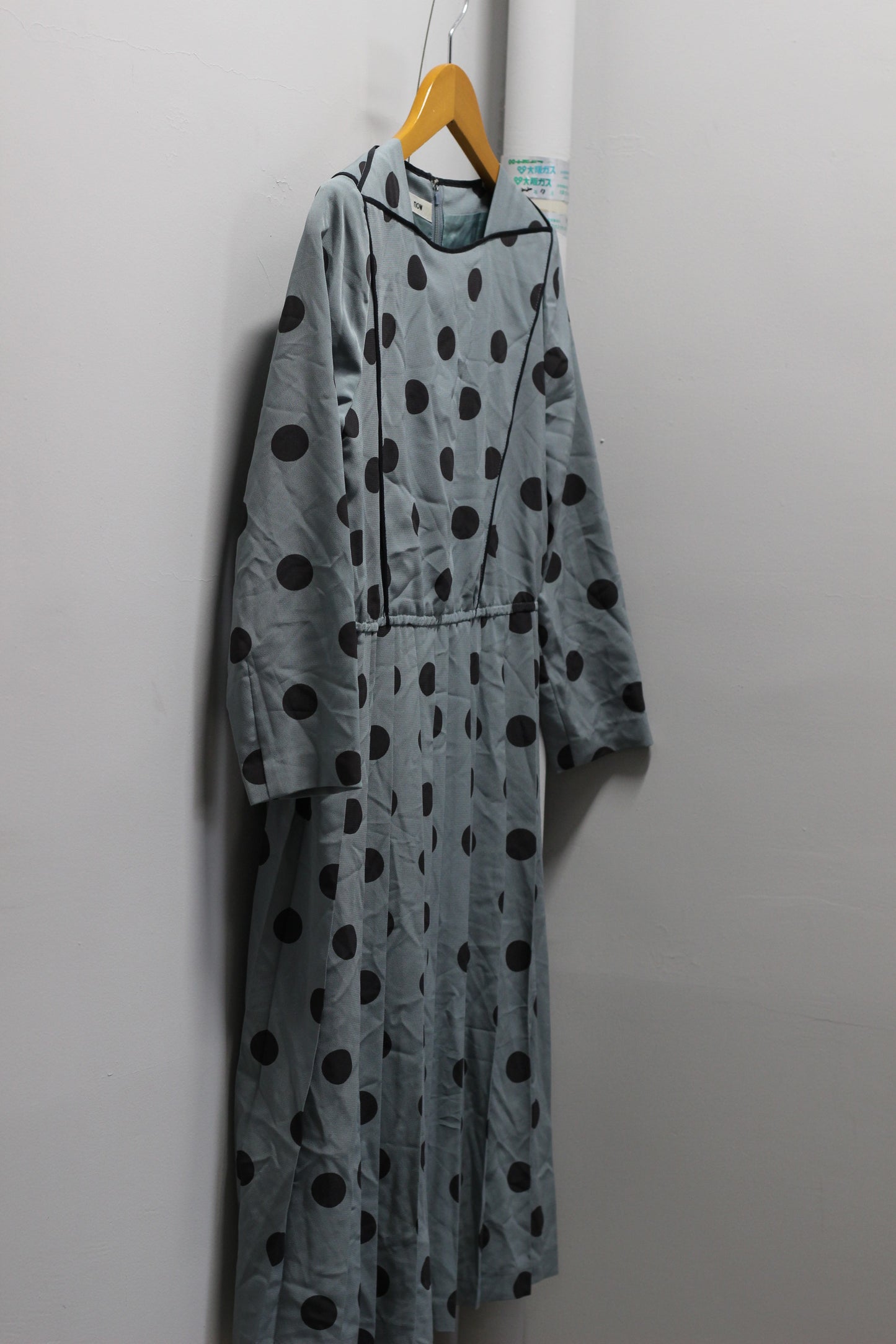Vintage Retro Dot Long Sleeve One-Piece x4点